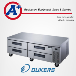 Dukers DCB72-D4 Chef Base Refrigerator with 4 Drawers