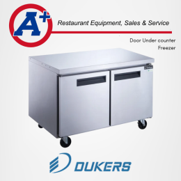 Dukers DUC48F 2-Door Undercounter Freezer in Stainless Steel