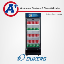 Dukers Commercial Single Glass Swing Door Merchandiser Refrigerator