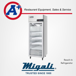 Magali 1 Door Glass Reach-In Refrigerator