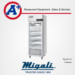 Magali 1 Door Glass Reach-In Freezer