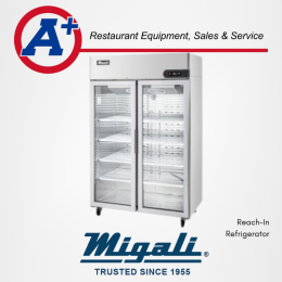 Magali 2 Door Glass Reach-In Refrigerator