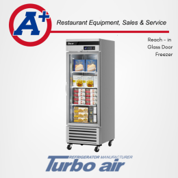 Turbo Air 1-Glass Door Reach In Freezer