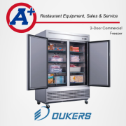 Dukers 2-Door Commercial Freezer Stainless Steel 4