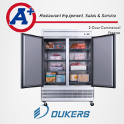 Dukers 2-Door Commercial Freezer Stainless Steel 3