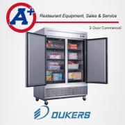 Dukers 2-Door Commercial Refrigerator in Stainless Steel 3
