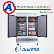 Dukers 2-Door Commercial Refrigerator in Stainless Steel 2