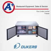 Dukers DUC48F 2-Door Undercounter Freezer in Stainless Steel 3