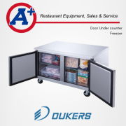 Dukers DUC48F 2-Door Undercounter Freezer in Stainless Steel 2