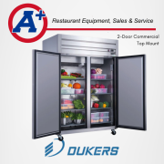 Dukers D55AR Commercial 2-Door Top Mount Refrigerator in Stainless Steel 4