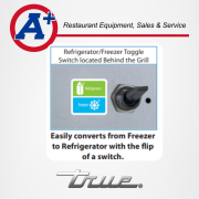 True Reach-In Glass Swing Door Flex Temp Model -10ºF to 38ºF with Hydrocarbon Refrigerant 2