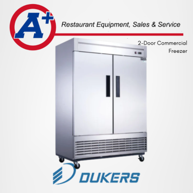 Dukers 2-Door Commercial Freezer Stainless Steel 1